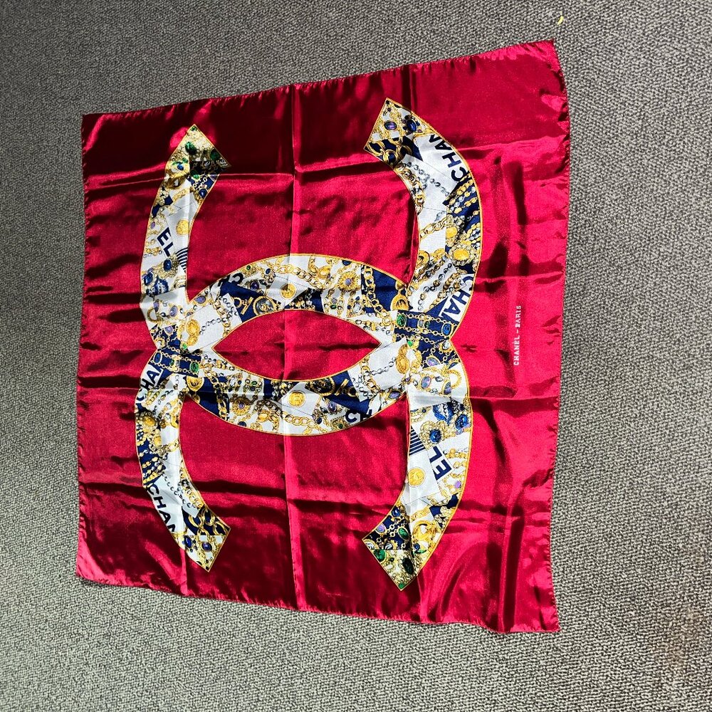 Vintage 1990's Chanel Paris Scarf